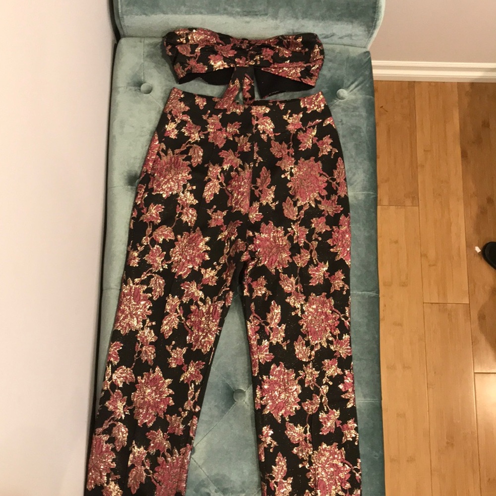 Luella Cigarette Slim Cropped Pants and Top